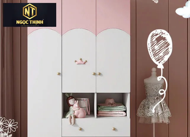 TỦ TRẺ EM DỄ THƯƠNG CHO BÉ GÁI